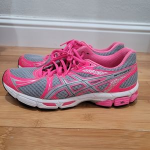 Asics Gel Exalt 2 Athletic Running Sneakers Bright Pink & Gray Womens Size 9.5